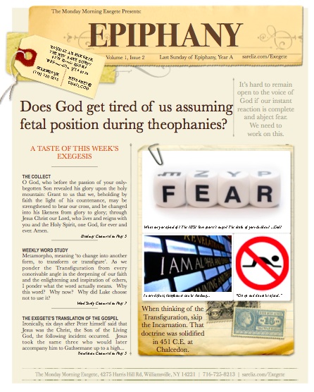 The Monday Morning Exegete Presents the Last Sunday of Epiphany