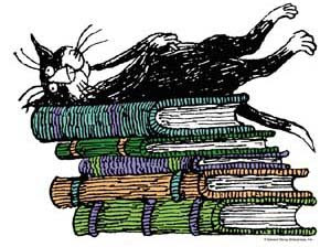 I'm so not showing you pictures of what didn't work. Here, have a cat and some books, instead.